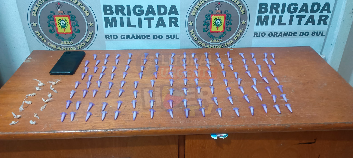 Homem é preso por tráfico de drogas durante patrulhamento em Cidreira
