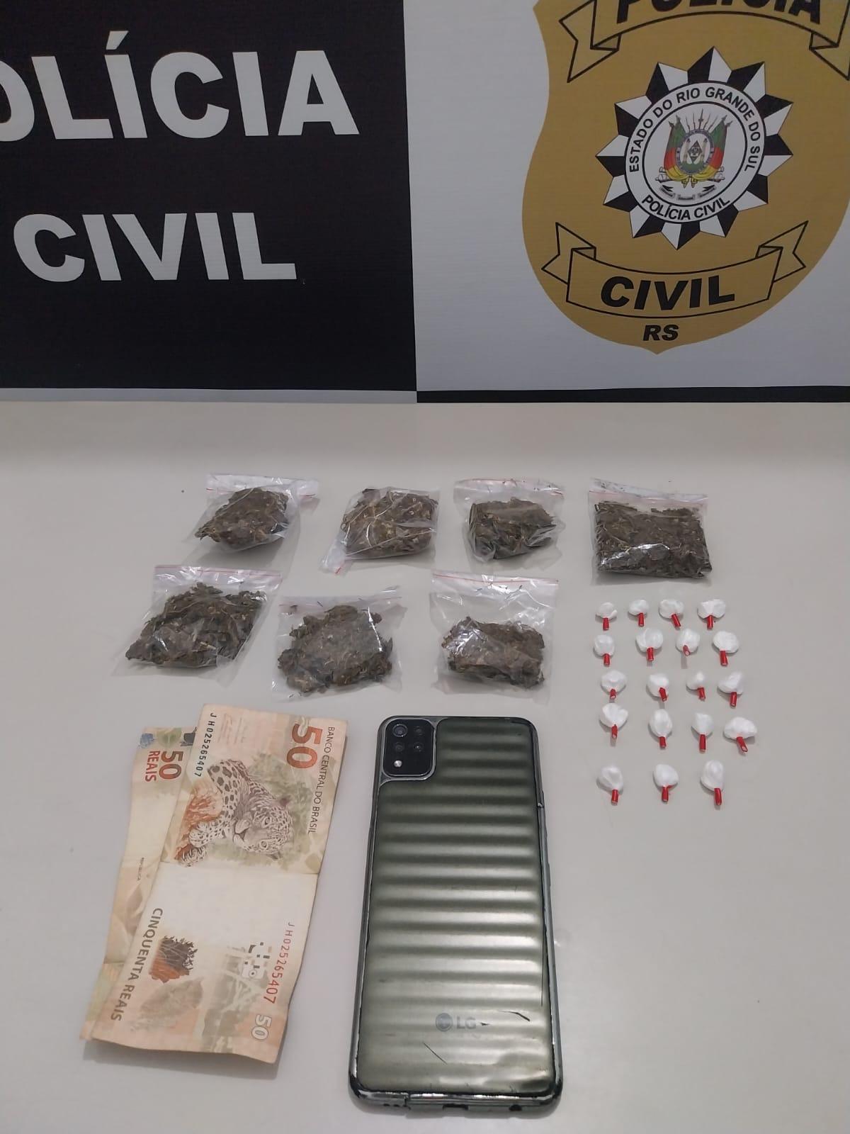 Homem é preso em flagrante por tráfico de drogas no bairro Sindipolo, em Balneário Pinhal