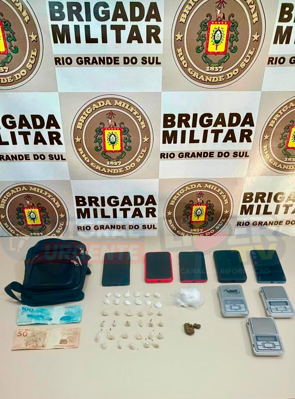 Homem é preso por tráfico de drogas em Balneário Quintão durante patrulhamento da Brigada Militar