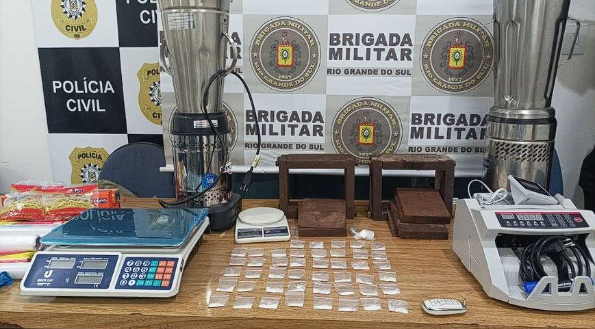 OPERAÇÃO CONJUNTA DA BRIGADA MILITAR E POLÍCIA CIVIL PRENDE HOMEM POR TRÁFICO DE DROGAS EM OSÓRIO