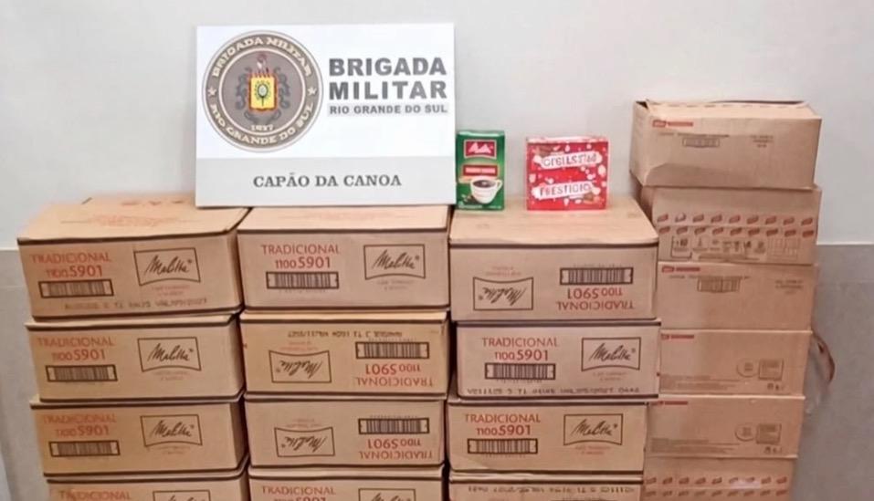 Suspeito é preso com grande carga de produtos furtados após ação da Brigada Militar em Capão da Canoa