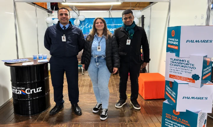 Grupo União Santa Cruz apresenta estrutura da Palmares na Festa do Camarão e alerta para riscos do transporte clandestino