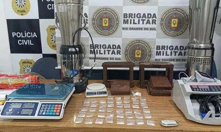 OPERAÇÃO CONJUNTA DA BRIGADA MILITAR E POLÍCIA CIVIL PRENDE HOMEM POR TRÁFICO DE DROGAS EM OSÓRIO
